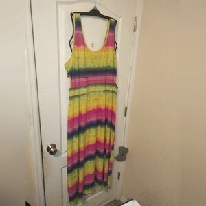 3X Rouge Collection Vibrant Multicolor Maxi Dress